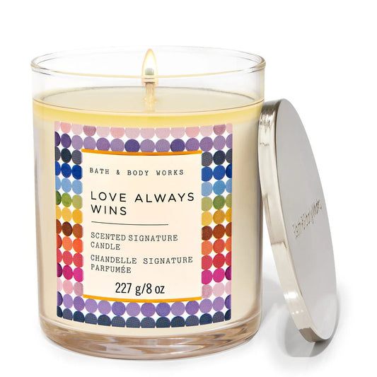 B&BW Vela Pequeña LOVE ALWAYS WINS