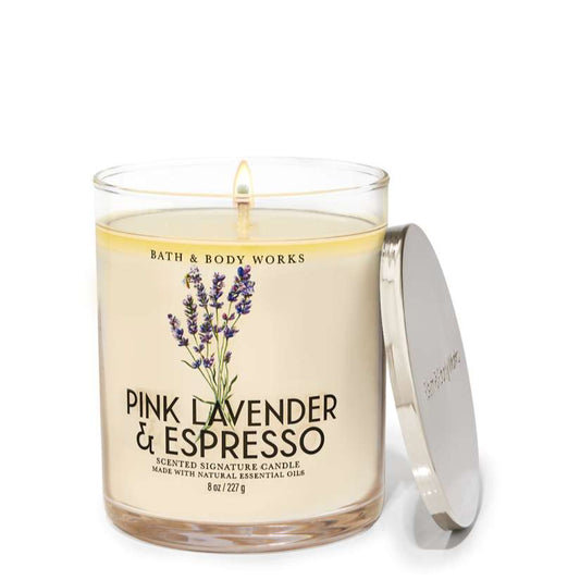 B&BW Vela Pequeña PINK LAVENDER & ESPRESSO