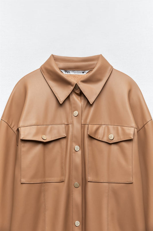 Leather Overshirt