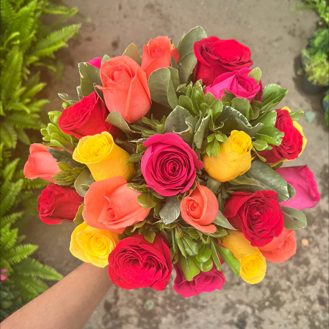 Rosas arregladas