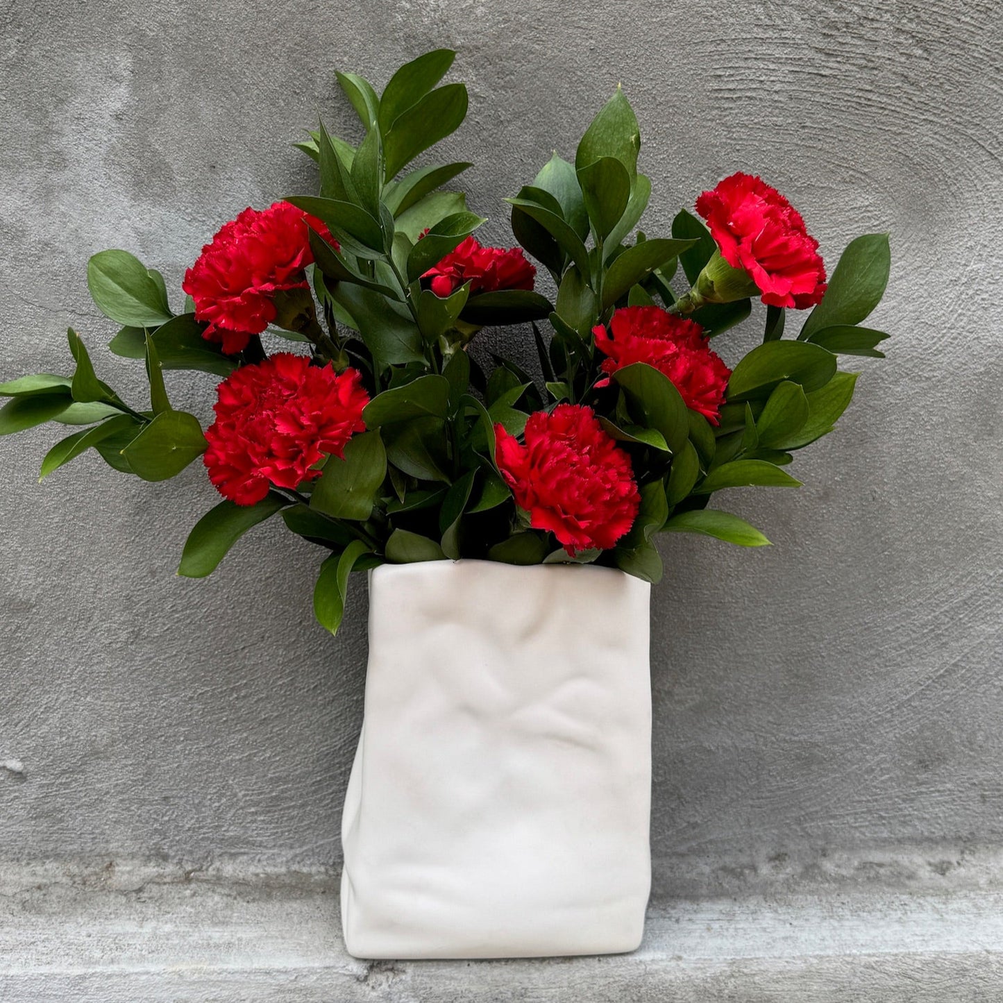 Bolsa blanca [florero]